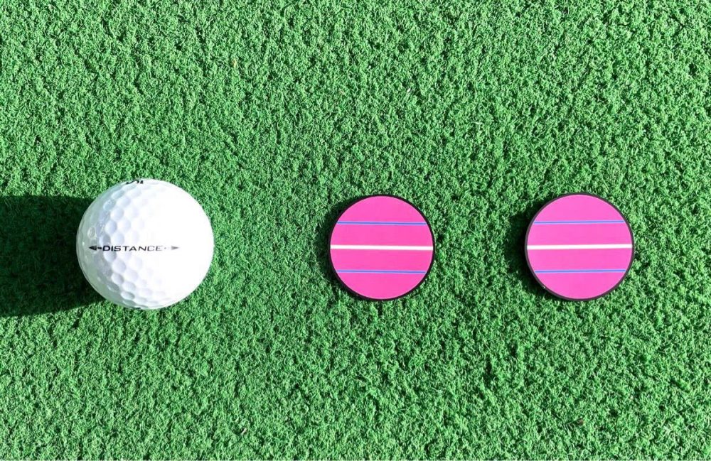Phiên bản màu hồng đường 3 sọc - Miếng dán đường ngắm cho putter Odssey 2-Ball ( Miếng dán che vết xước - không trong suốt ) - Image 4